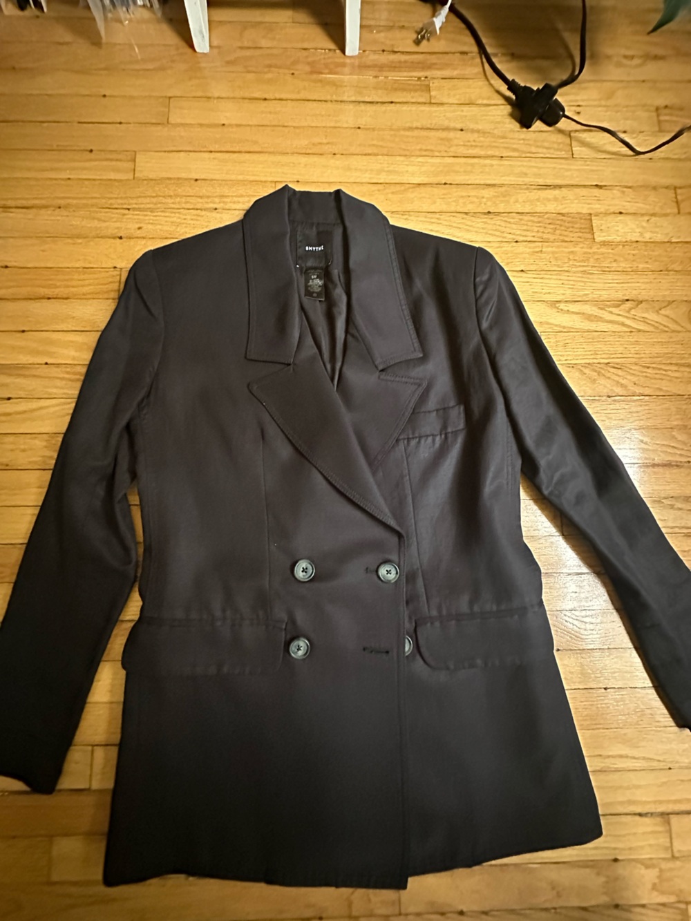 Smythe Black Double-Breasted Blazer
